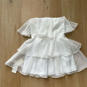 NWT Abercrombie White Layered Dress